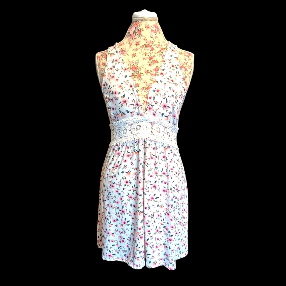 Love Squared Plunge Neckline Floral Dress